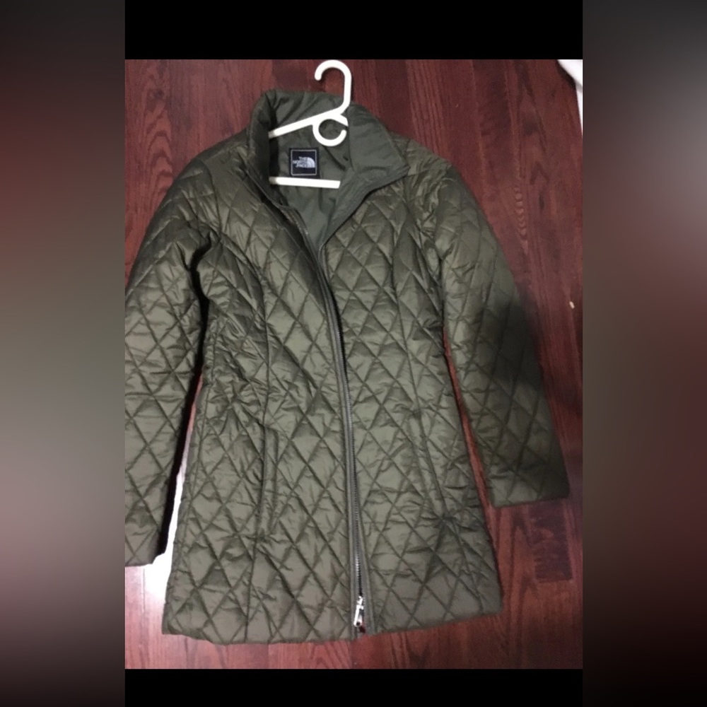 Army Green North Face Coat